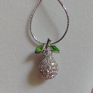 Vintage Swarovski Pear Pendant and chain Necklace